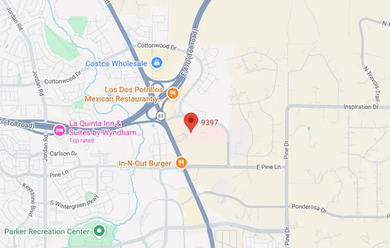 The Parker Injury Care Associates location is inside AdventHealth Parker. Enter the main entrance, make a left, and walk past the elevators.